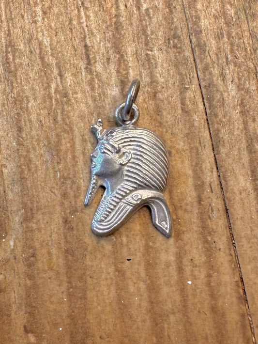 Egyptian Pharaoh Head 925 Sterling Silver Pendant