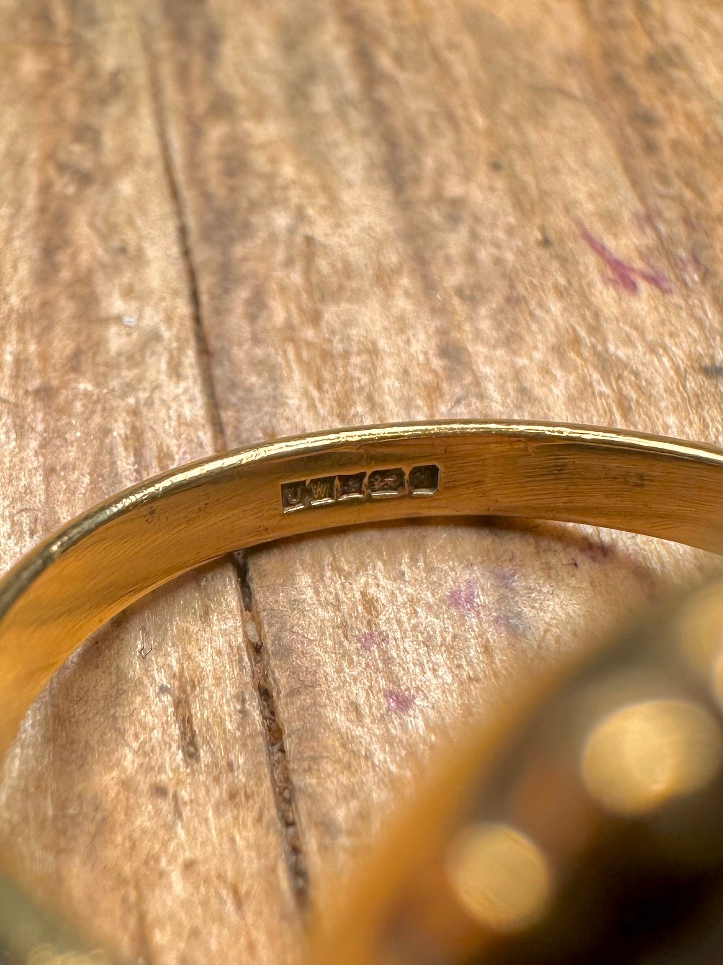 Vintage 1984 Pink Cameo Wedgwood Gold on 925 Sterling Silver Hallmarked Size O Ring