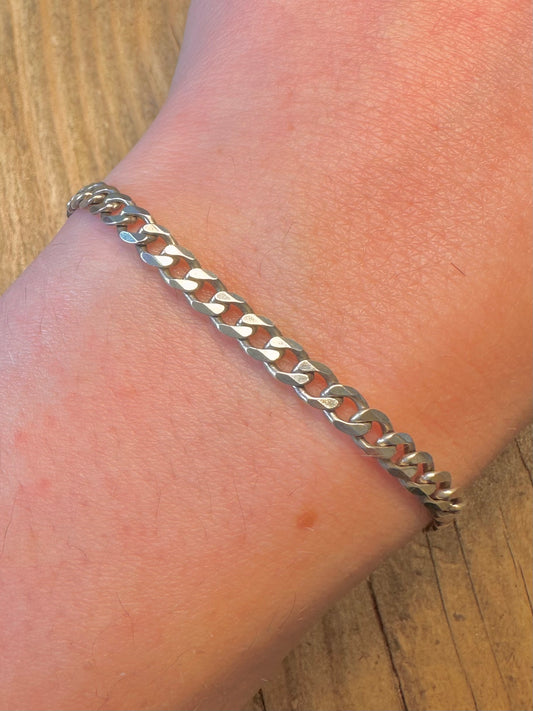 Curb Chain 925 Sterling Silver 7.5 inch Bracelet