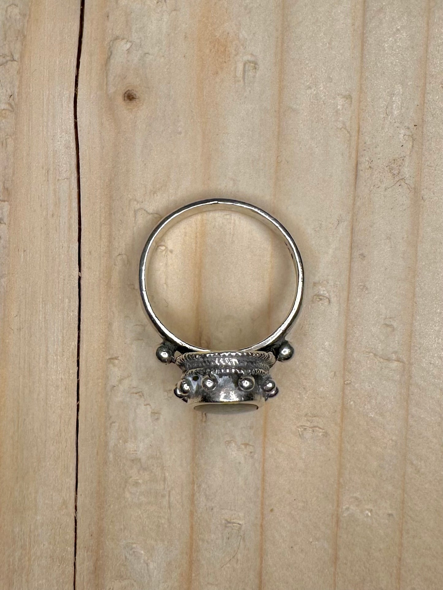 Black Onyx 925 Sterling Silver Size N Ring