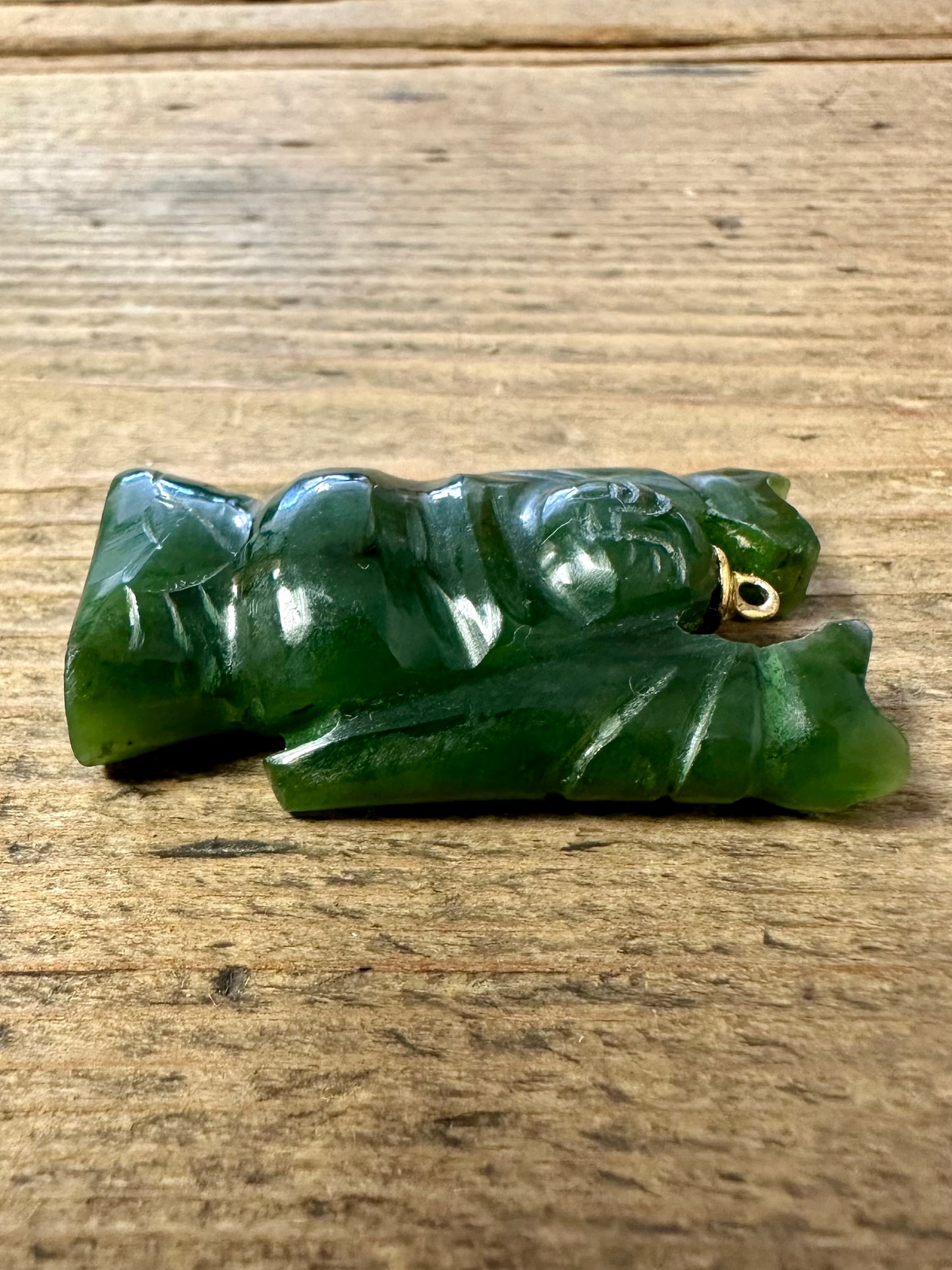 Vintage Jade Standing Buddha Pendant