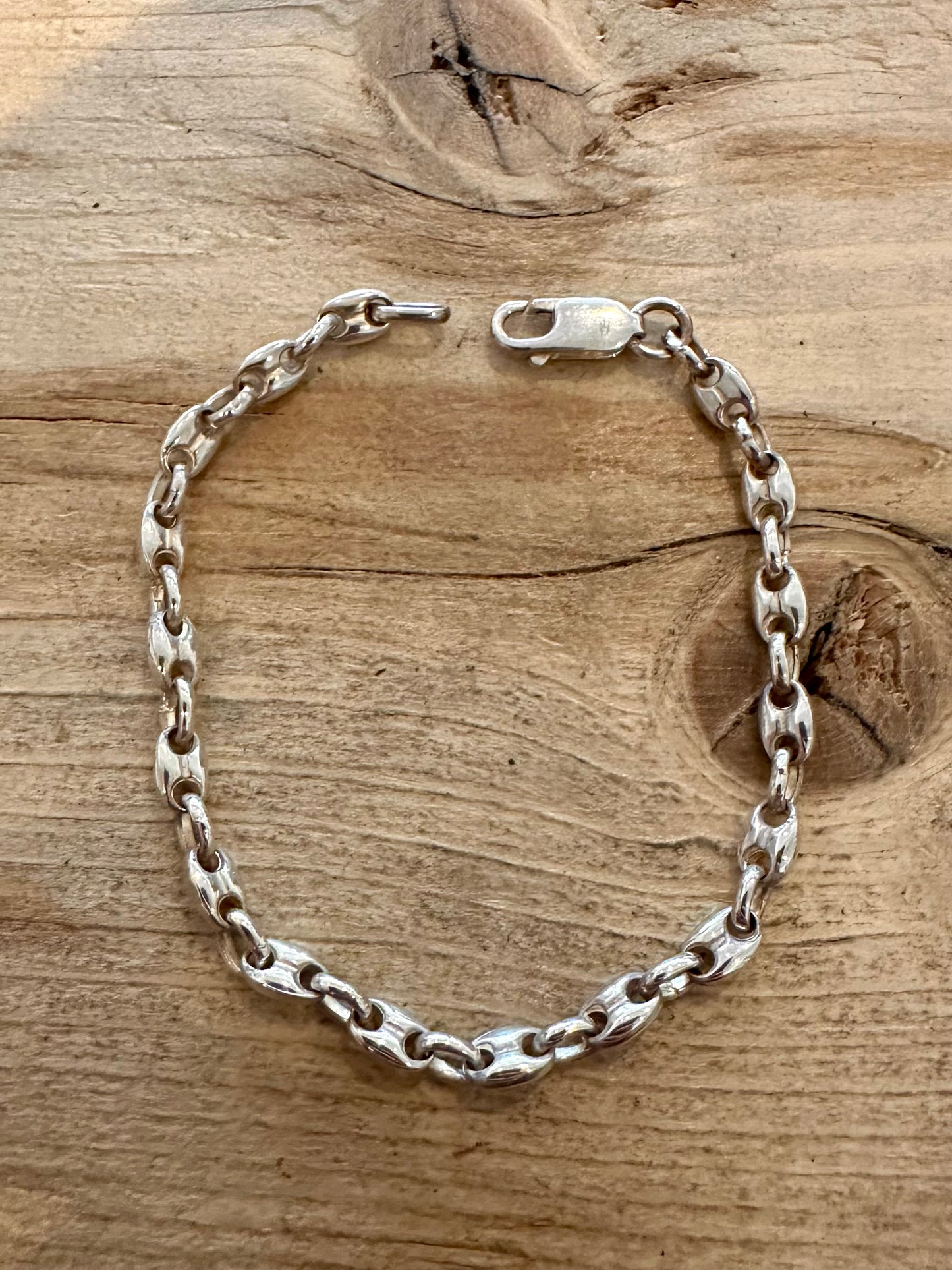 Vintage Marine Link 925 Silver 7.2 inch Bracelet