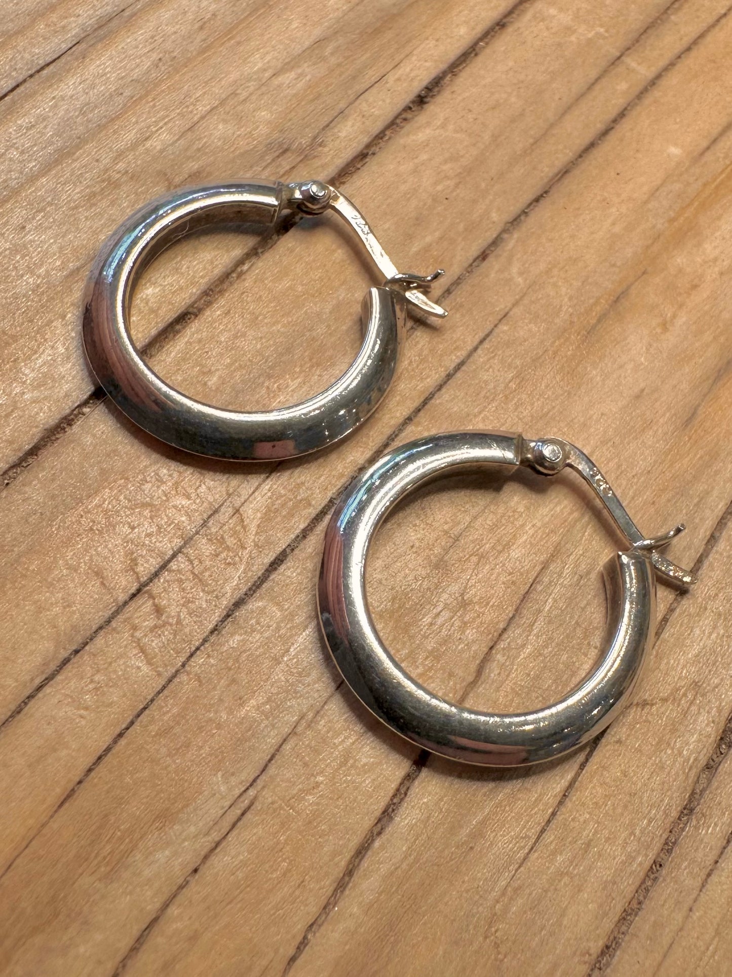 Vintage Hoops 925 Silver Earrings