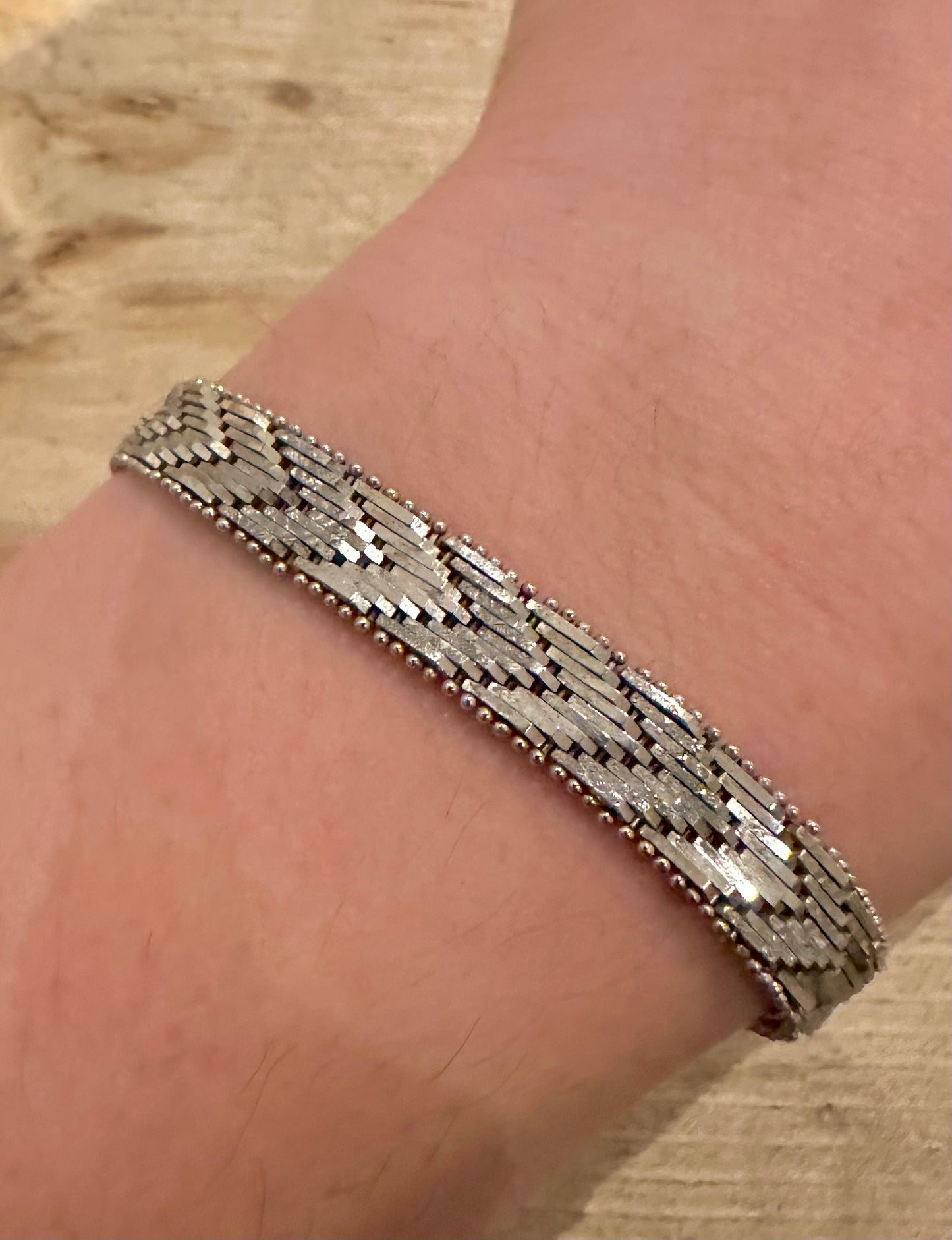 Vintage Woven 925 Silver 7 inch Bracelet