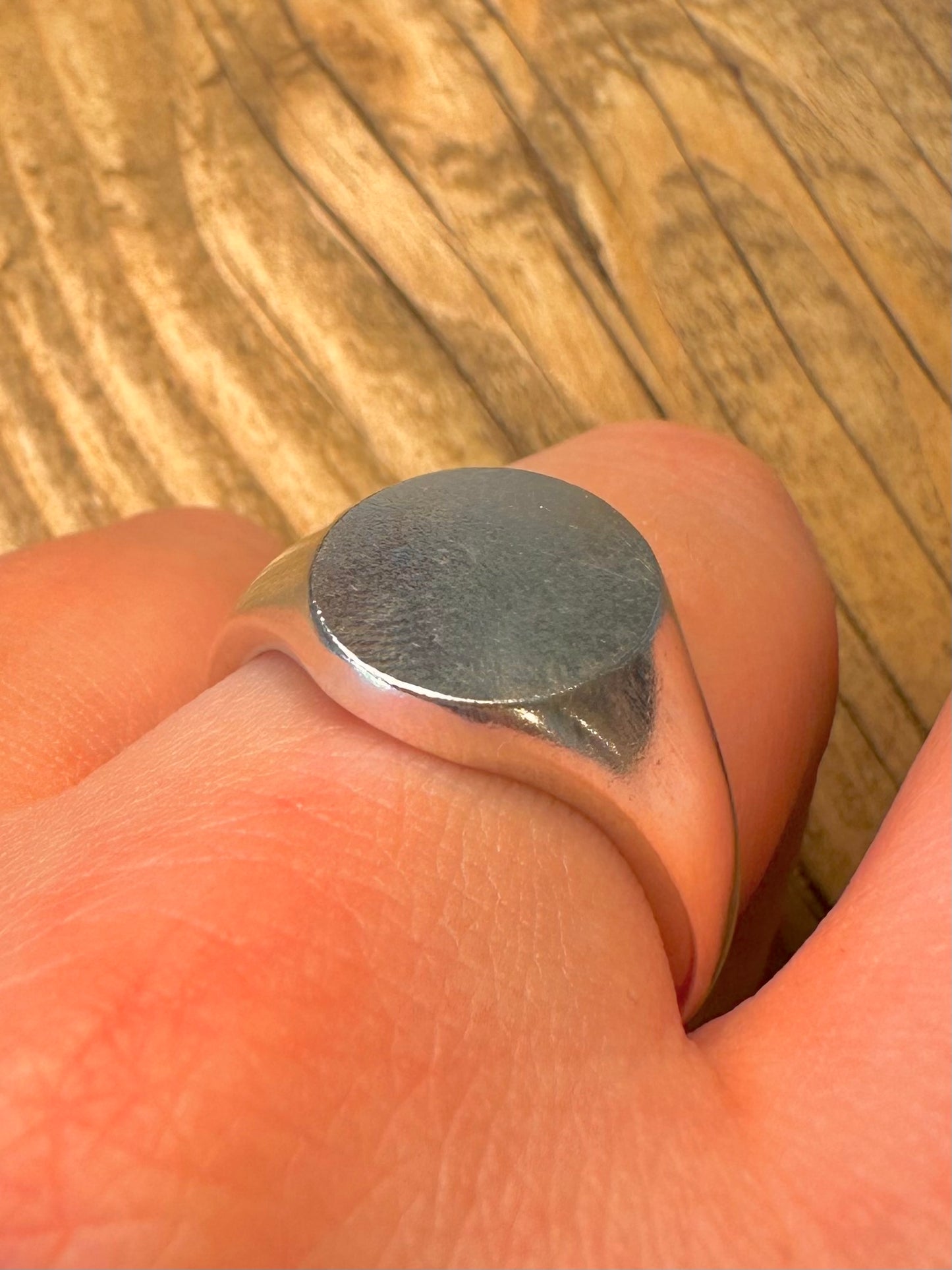 Signet Plain 925 Sterling Silver Size V1/2 Ring