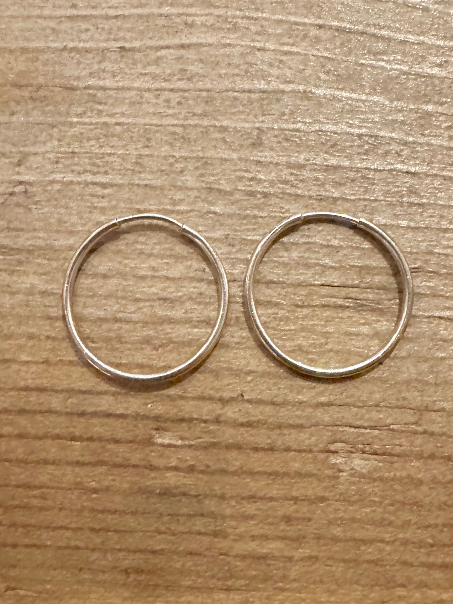 Vintage Simple Hoops 925 Silver Earrings