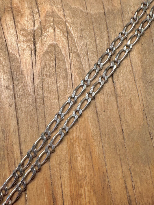 Vintage 1984 Figaro Link 925 Sterling Silver 20.5 inch Necklace