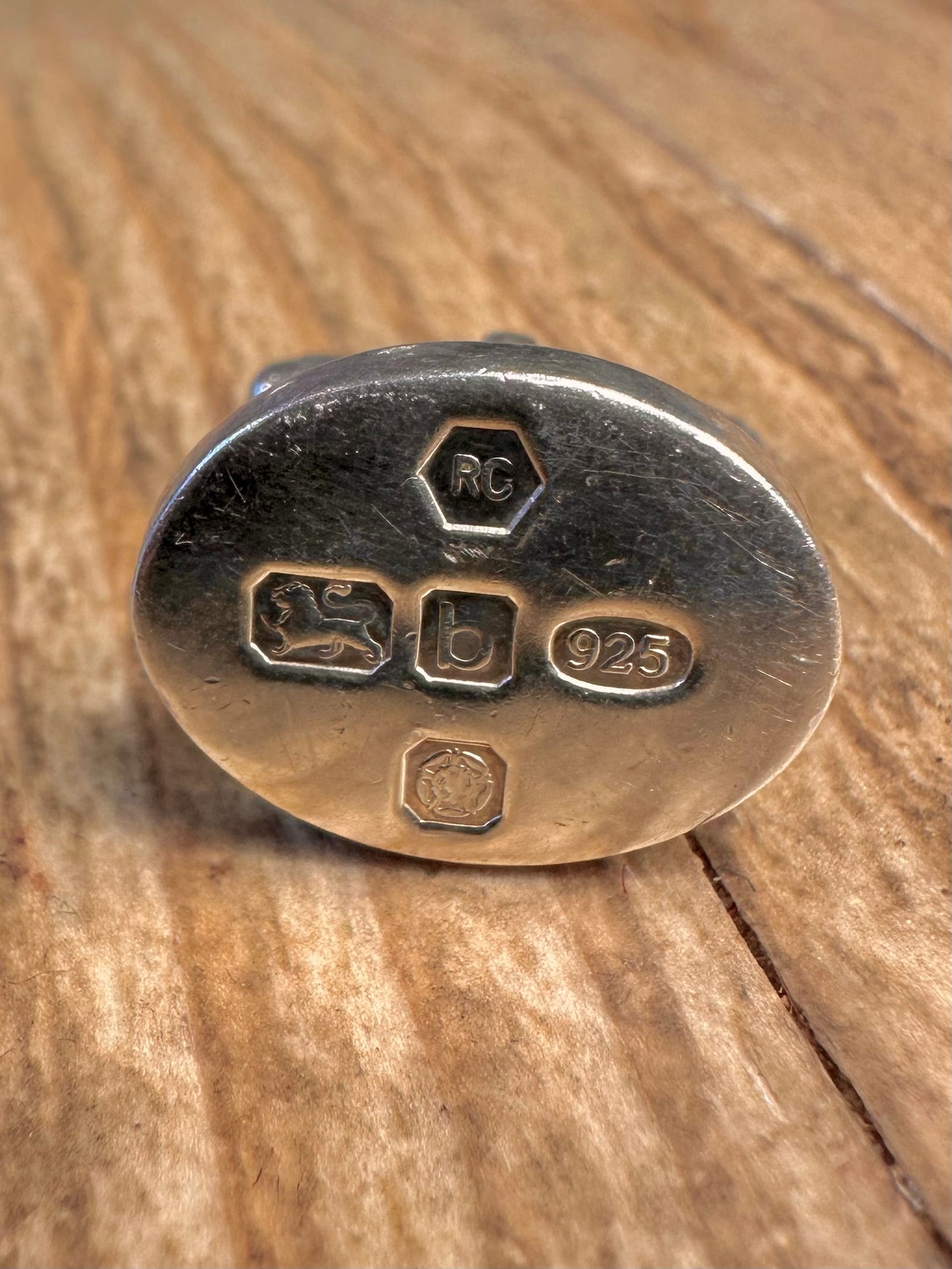 Modern 2001 Cuff Links Sheffield 925 Sterling Silver Collectables