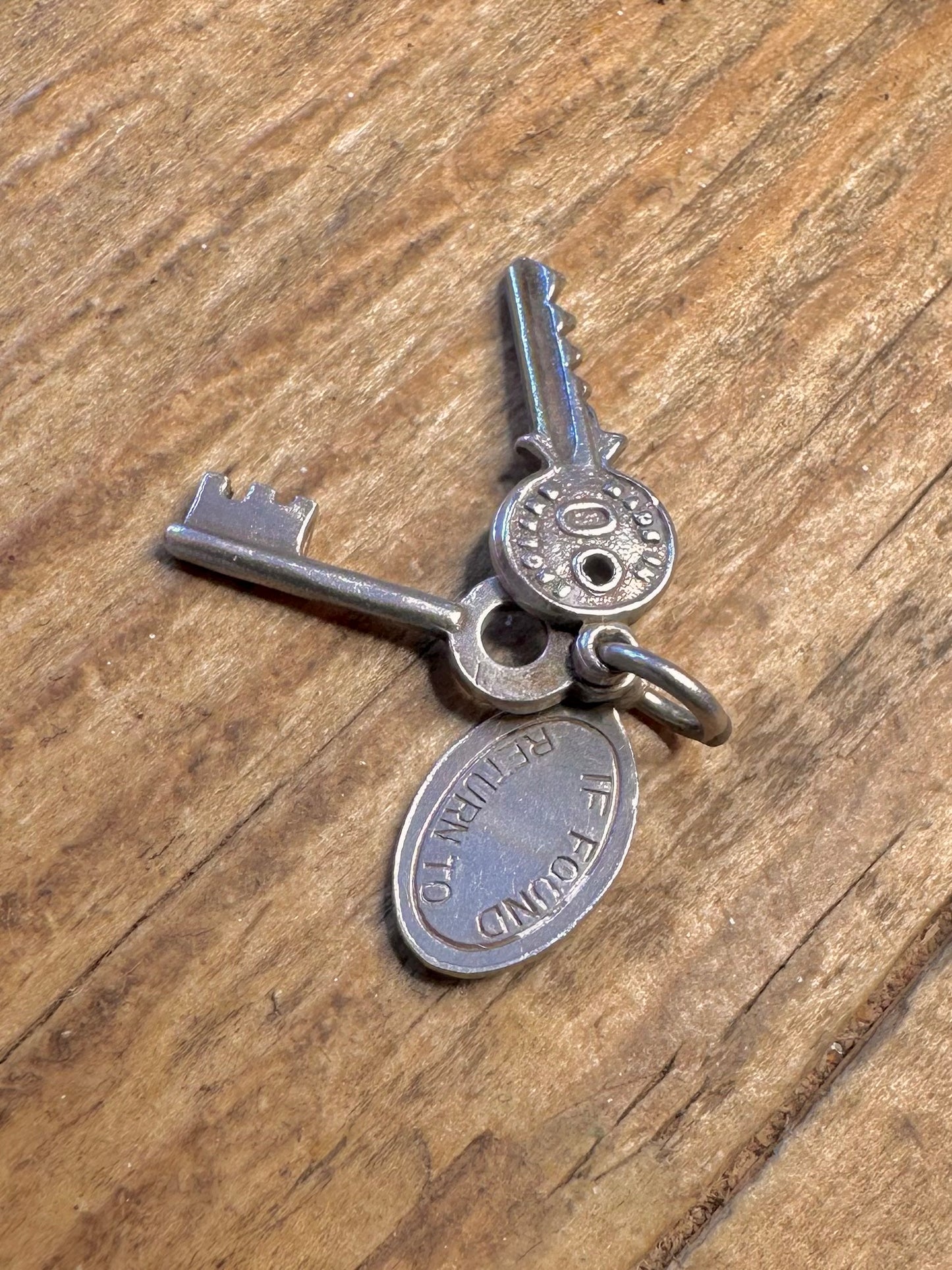 Set House Keys 925 Sterling Silver Charm Pendant