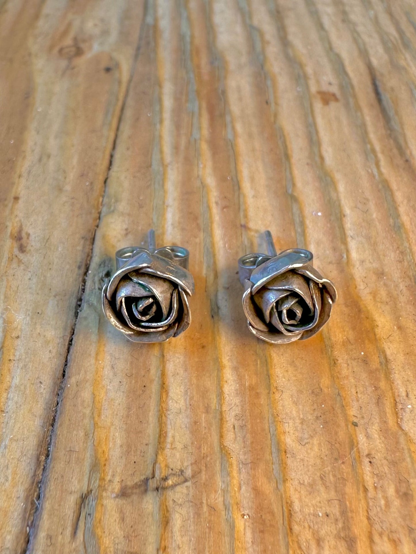 Rose Flower Studs 925 Sterling Silver Earrings