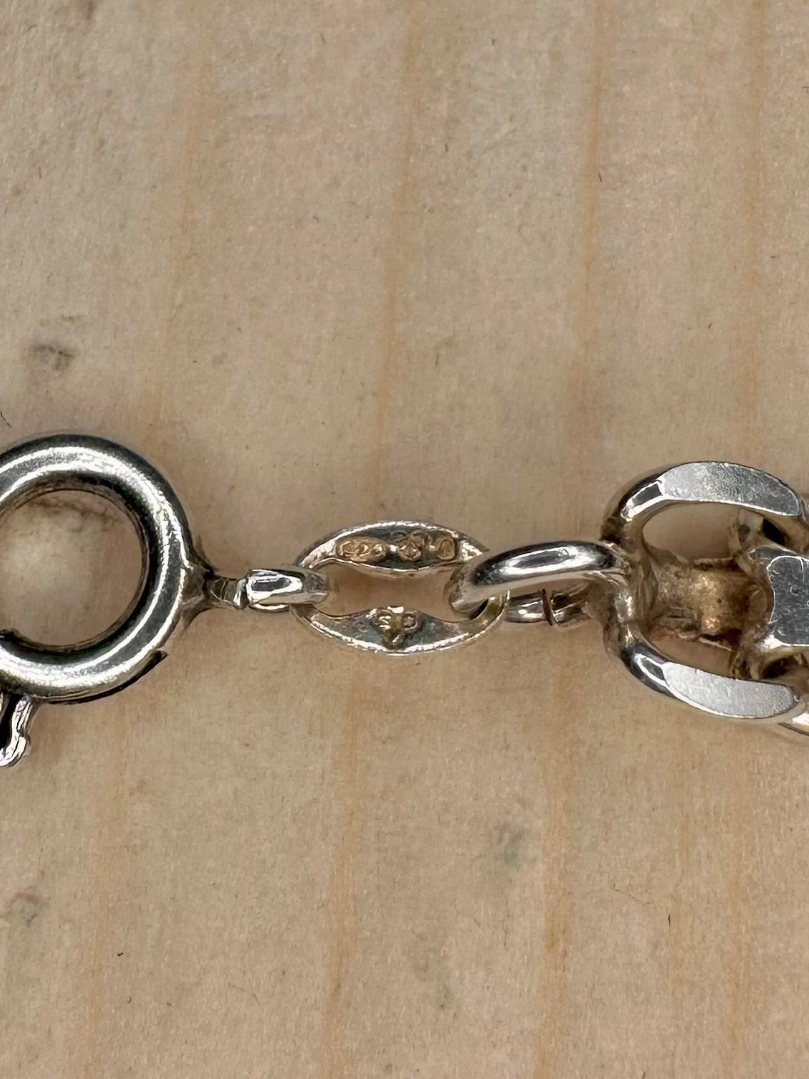 Flat Multi Link 925 Sterling Silver 7.25 inch Bracelet