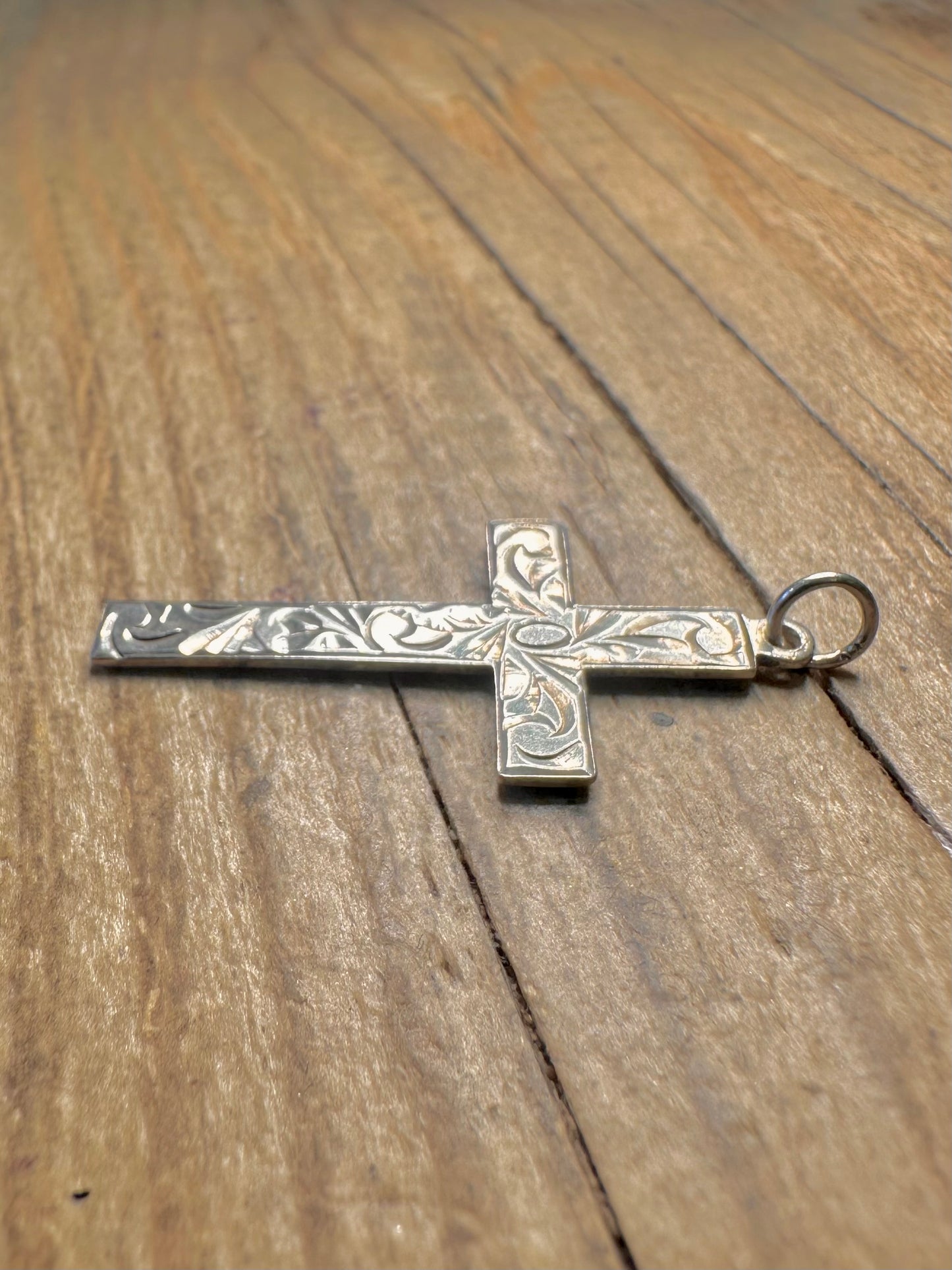 Cross 1977 Engraved 925 Sterling Silver Pendant