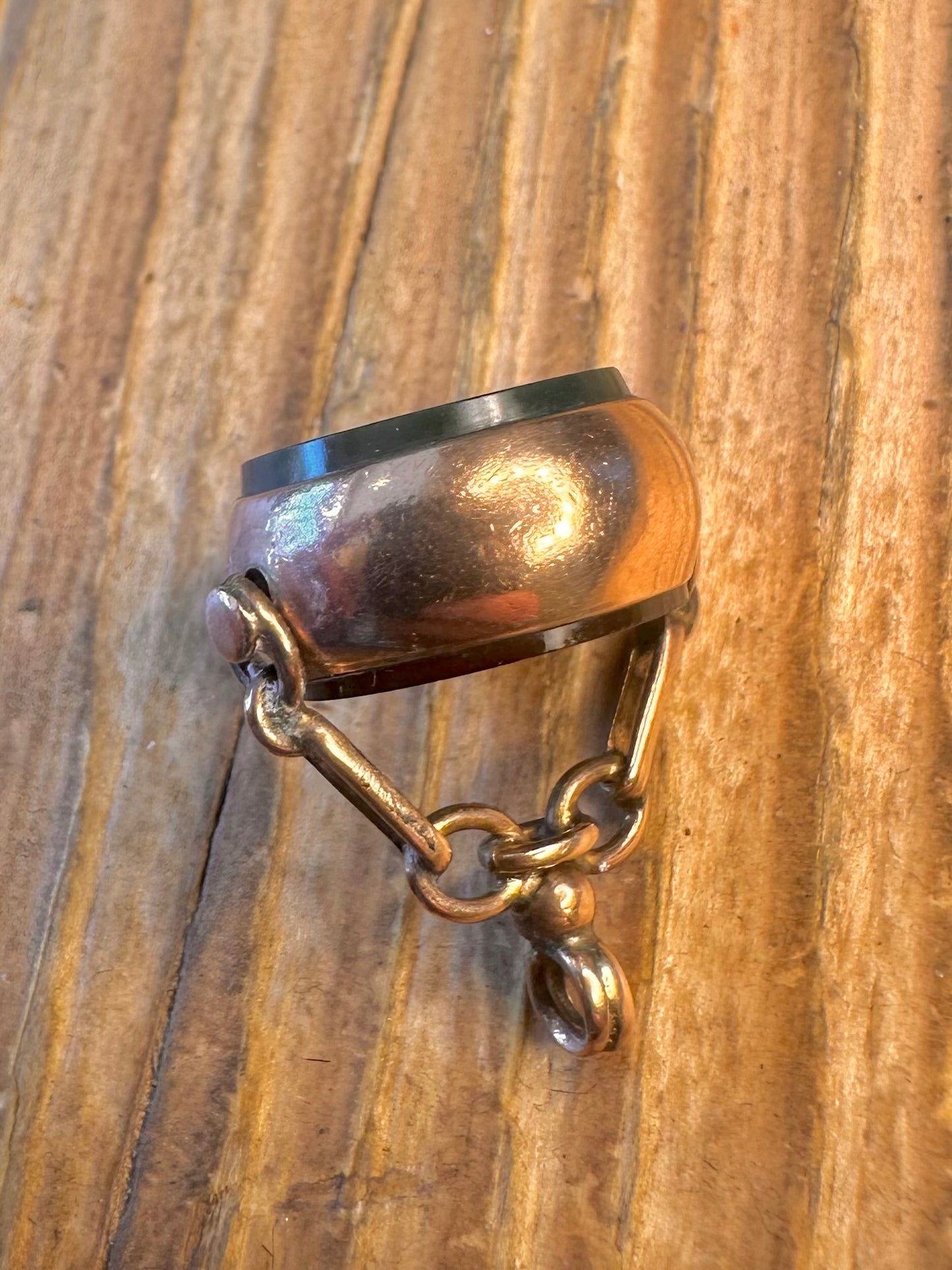 Antique 1912 9ct Gold Spinning Fob Carnelian and Bloodstone Pendant