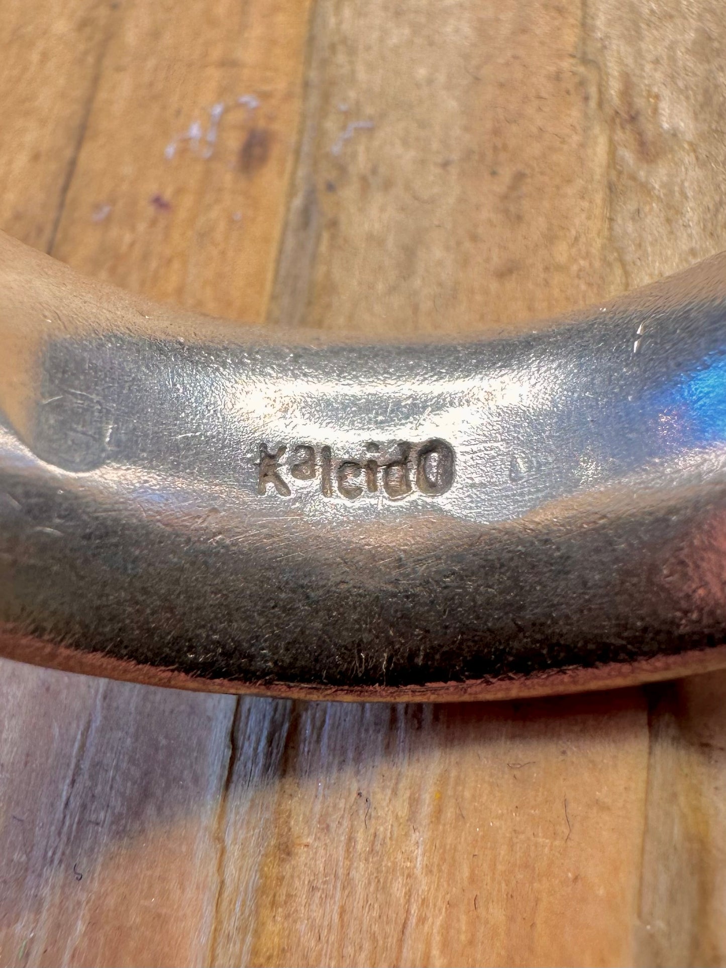 Chunky 2004 Hallmarked Curved Heavy Band Maker KO Birmingham 925 Sterling Silver Size V Ring