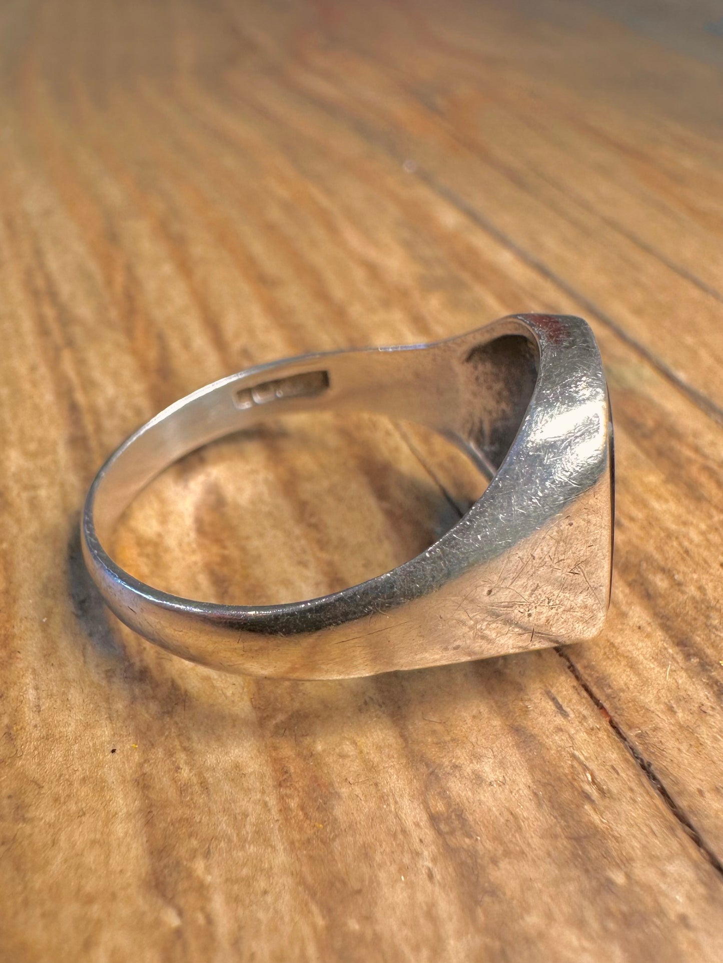 Onyx Square Signet 925 Sterling Silver Size V Ring