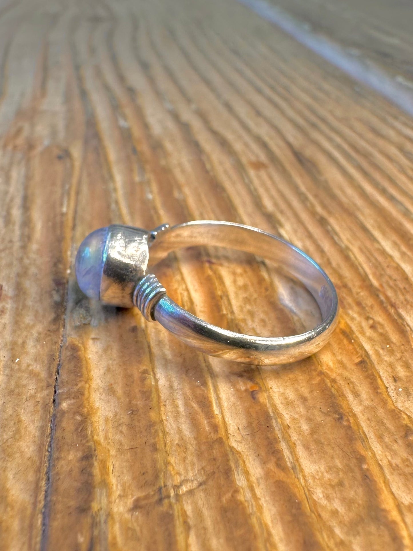 Moonstone 925 Sterling Silver Size N Ring