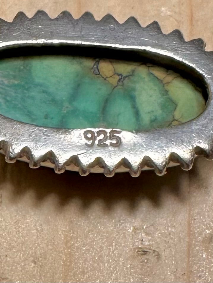 Turquoise Oval 925 Sterling Silver Pendant