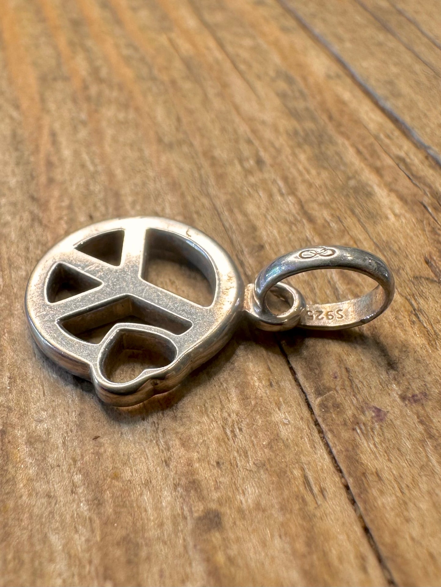 Links of London CND Peace Heart 925 Sterling Silver Pendant