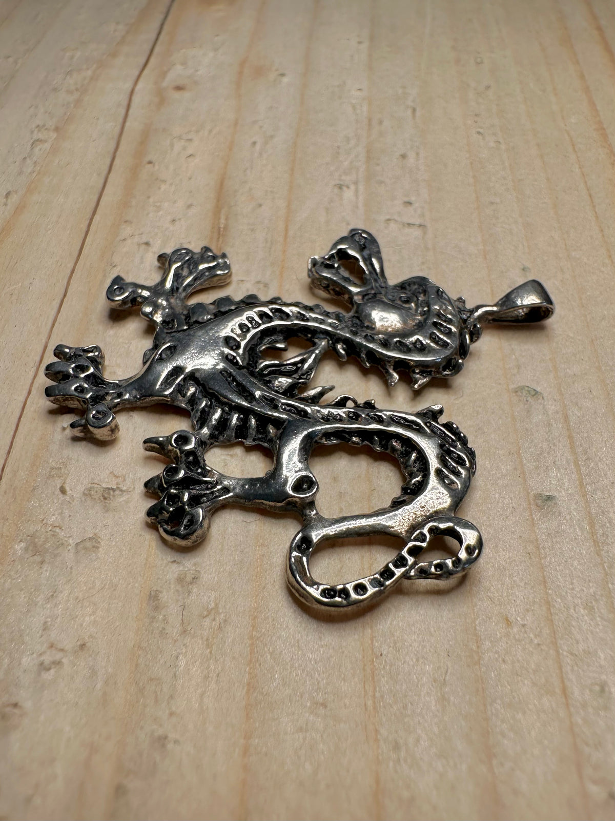 Chinese Dragon 925 Sterling Silver Pendant