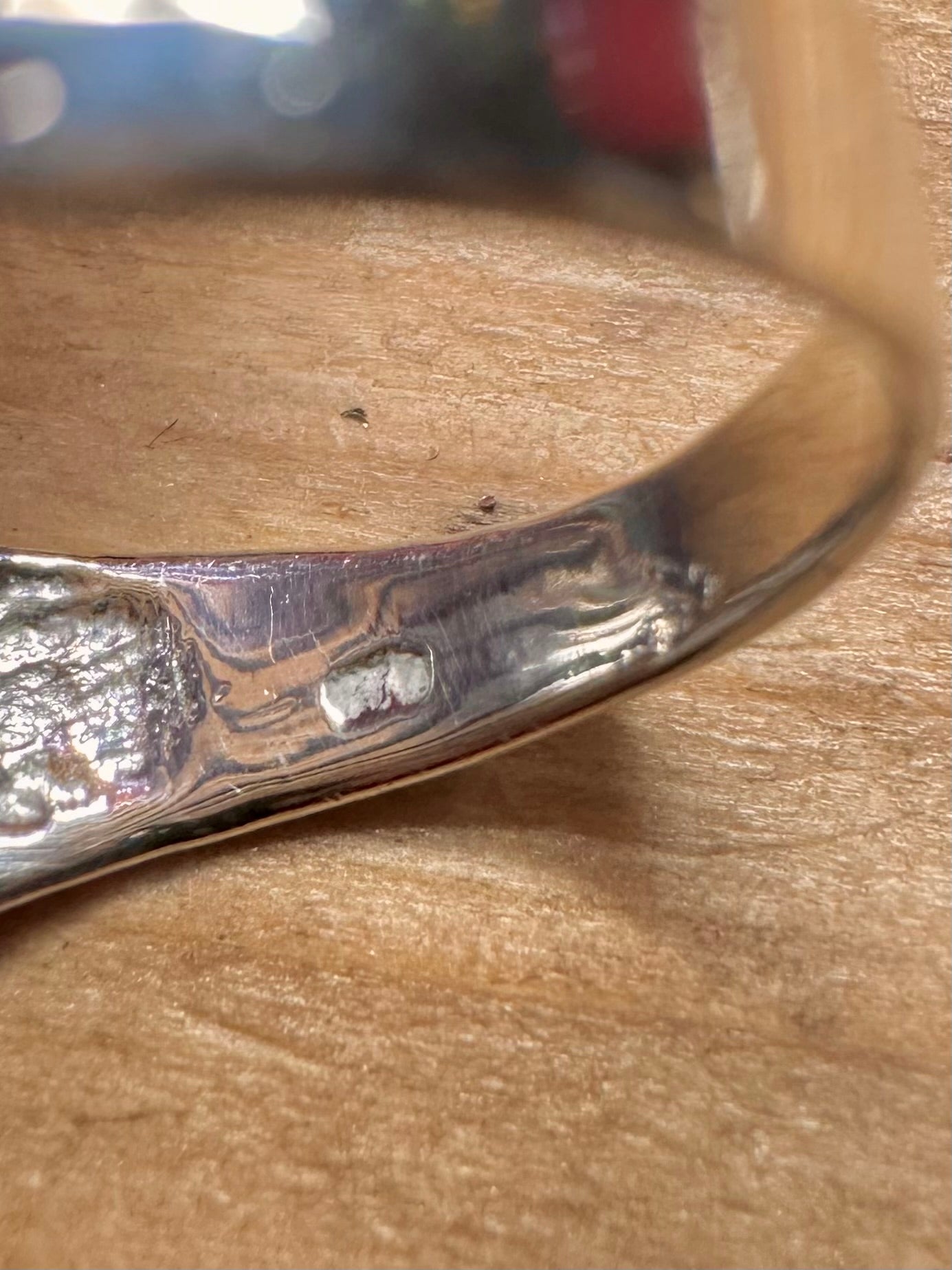 Abstract Wavy Layer 925 Sterling Silver Size R Ring