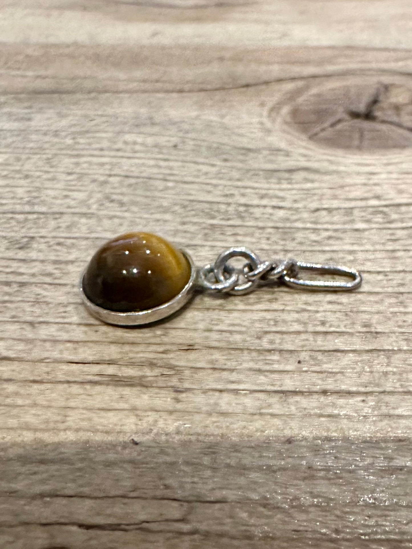 Vintage Tigers Eye 925 Silver Pendant