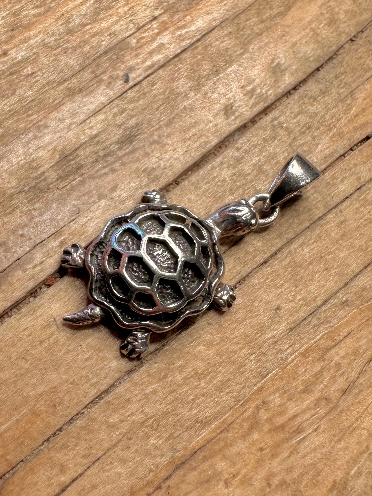 Vintage Turtle 925 Sterling Silver Pendant
