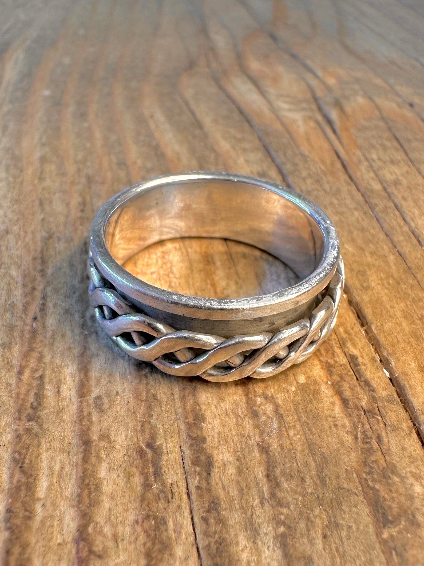 Keltische Band Spinner 925 Sterling Silber Ring Größe X1/2