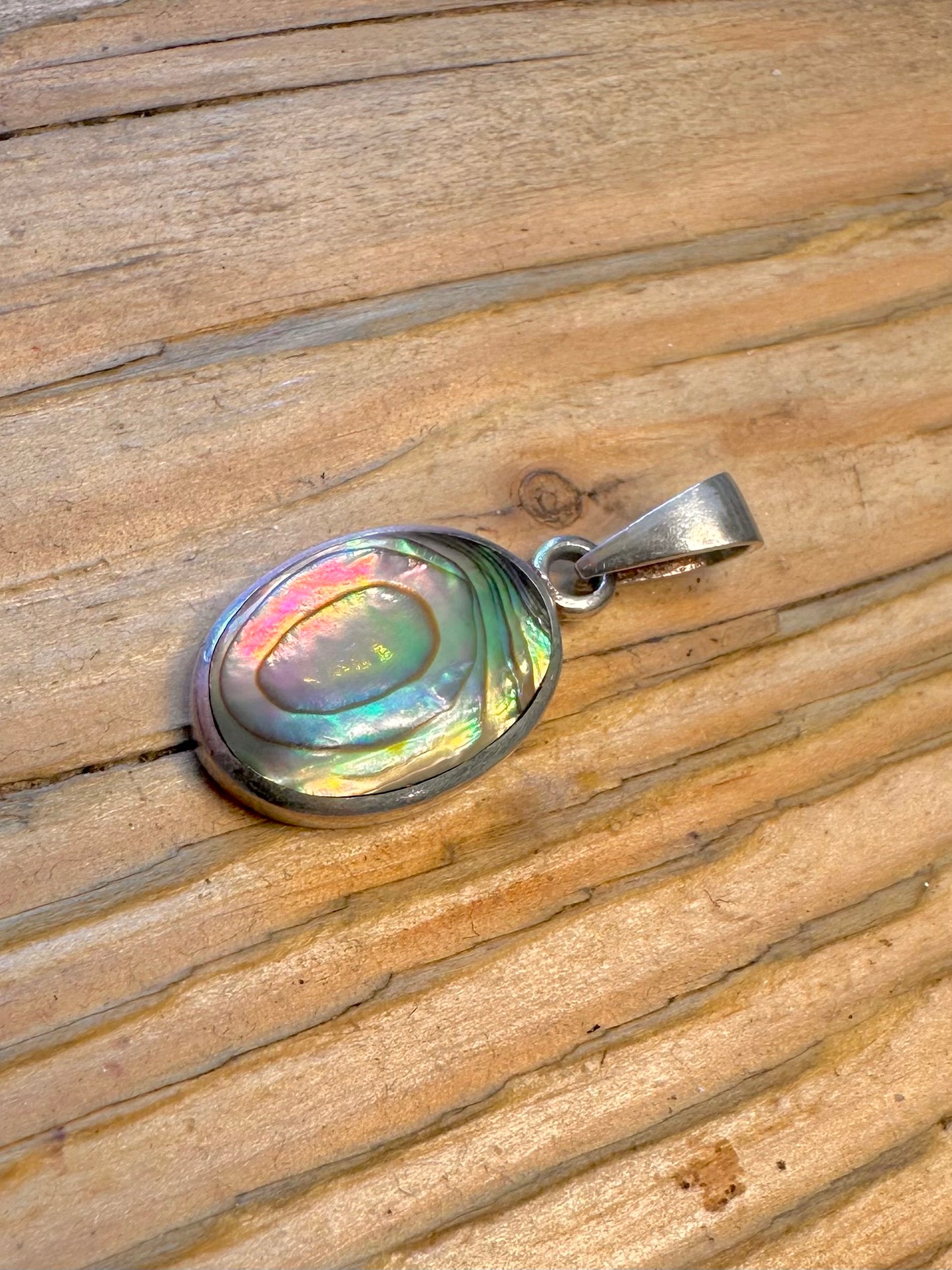 Abalone Oval 925 Sterling Silver Pendant