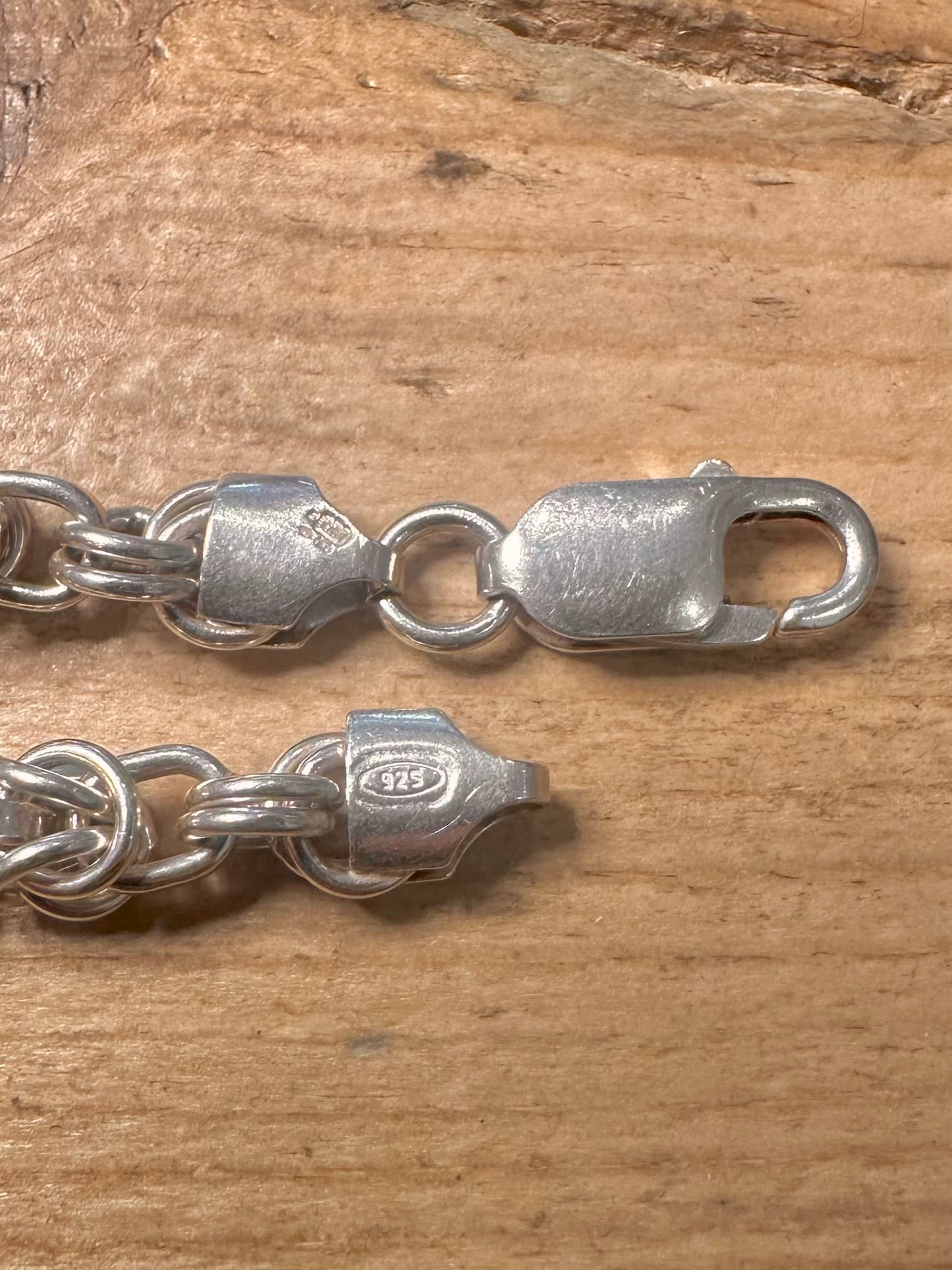 Vintage Byzantine Link Chunky 925 Silver 17.5 inch Necklace