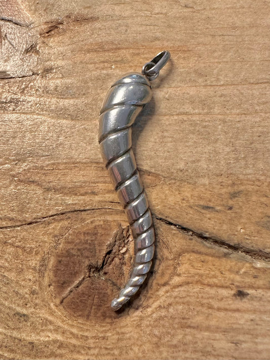 Vintage Horn of Plenty 925 Silver Pendant
