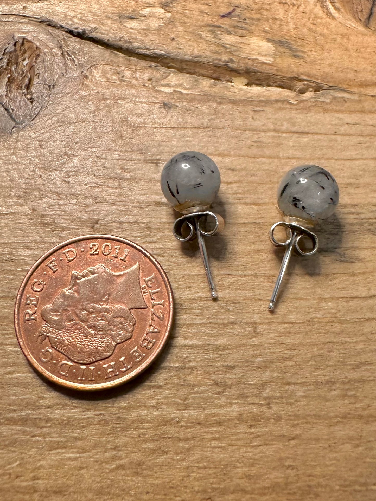 Modern Quarts Stud 925 Silver Earrings