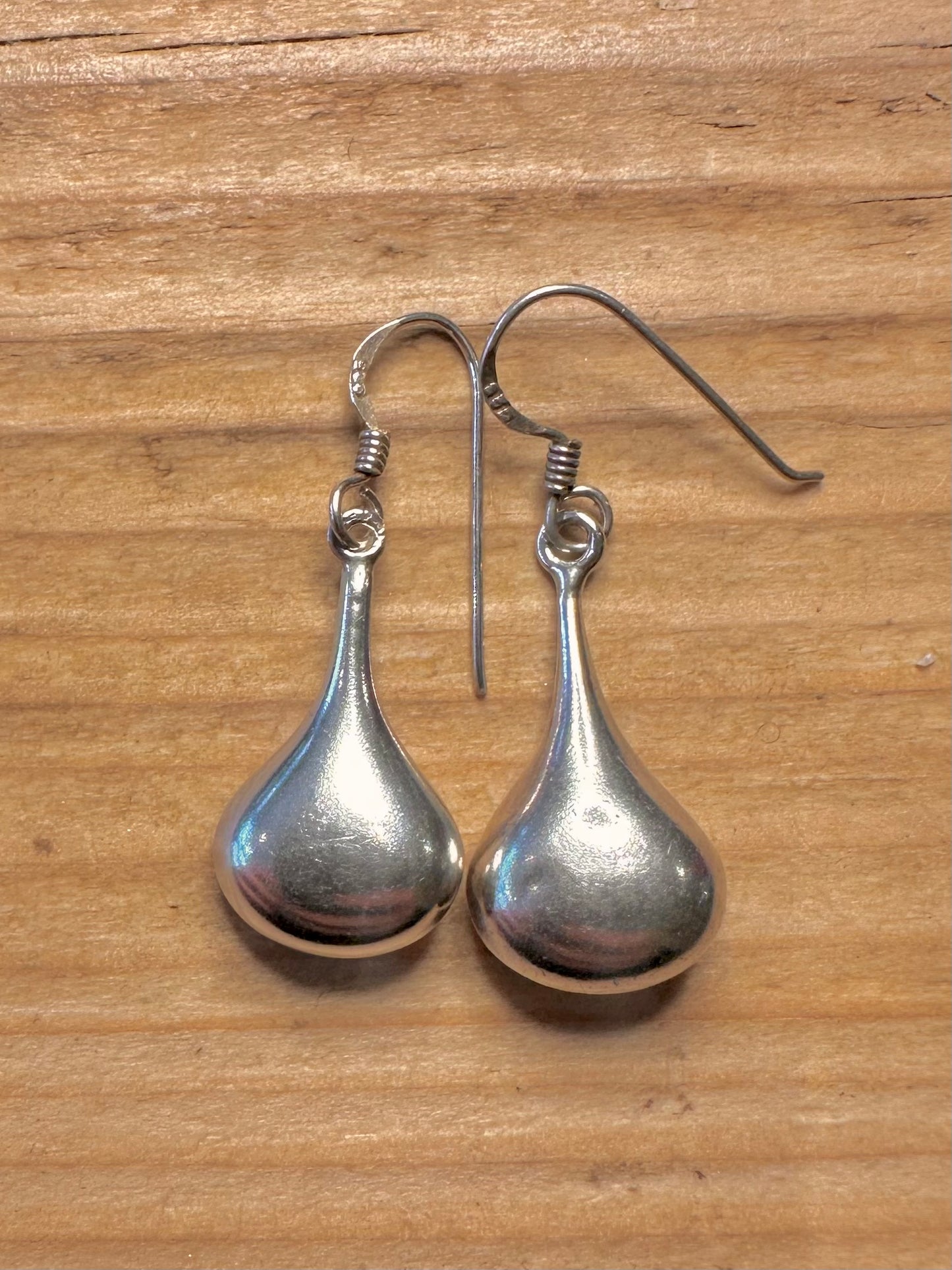 Vintage Tear Drop 925 Sterling Silver Earrings