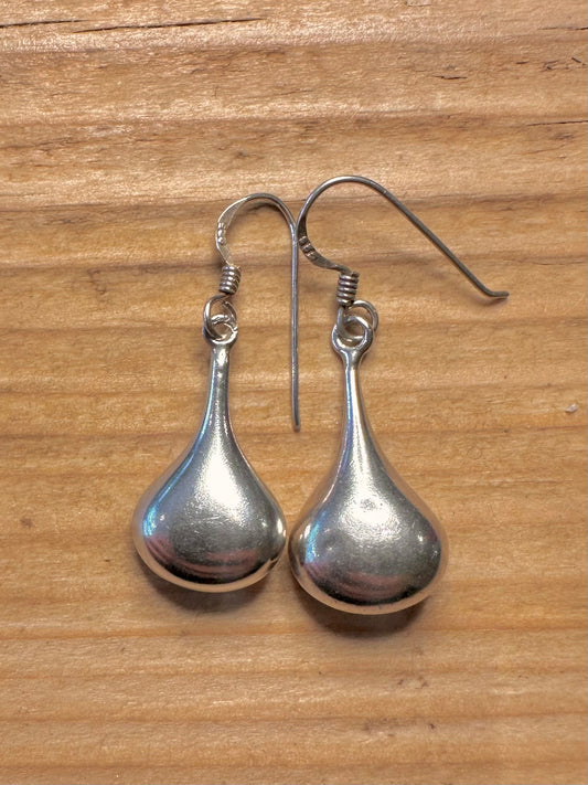 Vintage Tear Drop 925 Sterling Silver Earrings