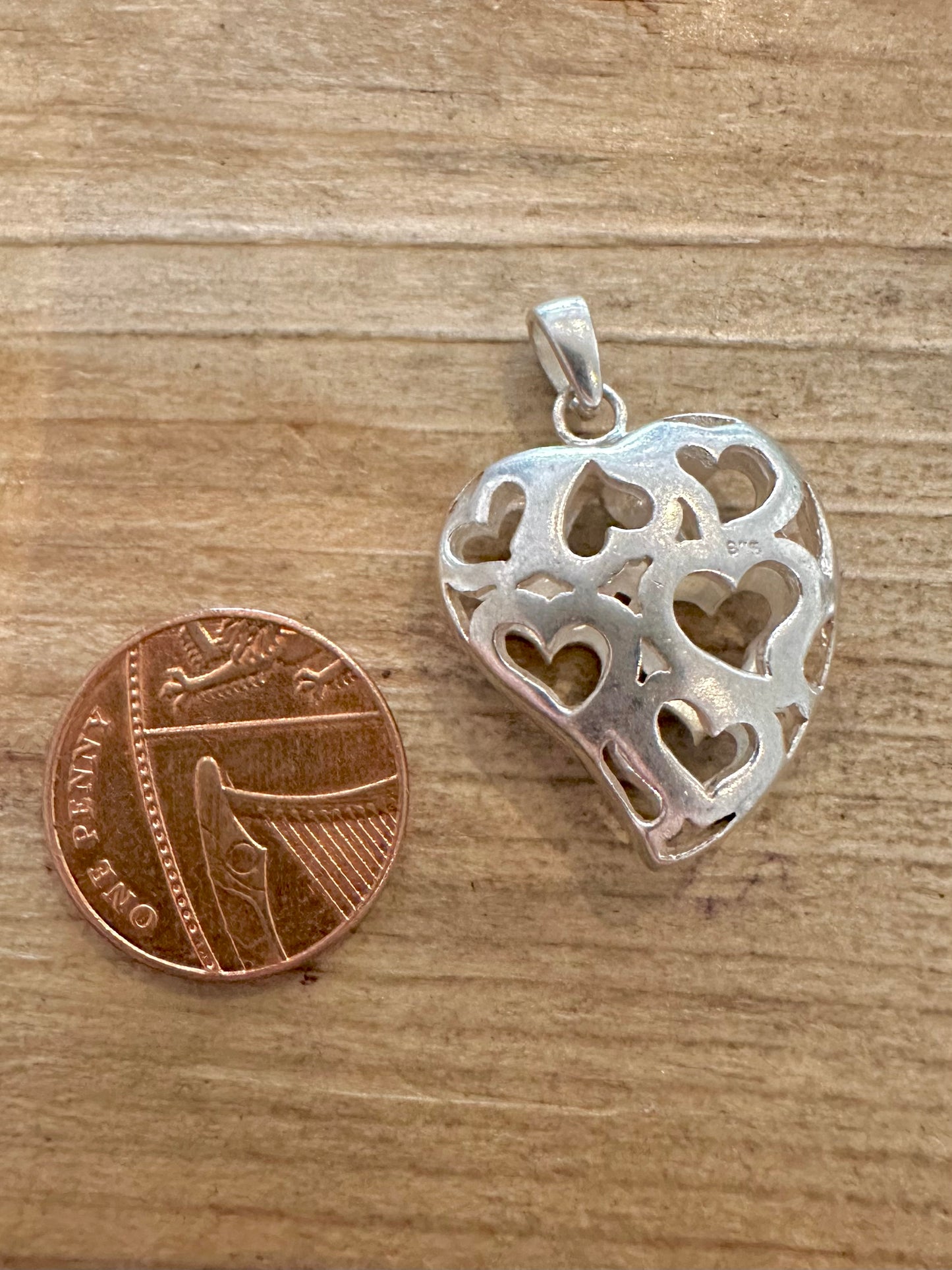 Vintage Heart of Hearts 925 Silver Pendant