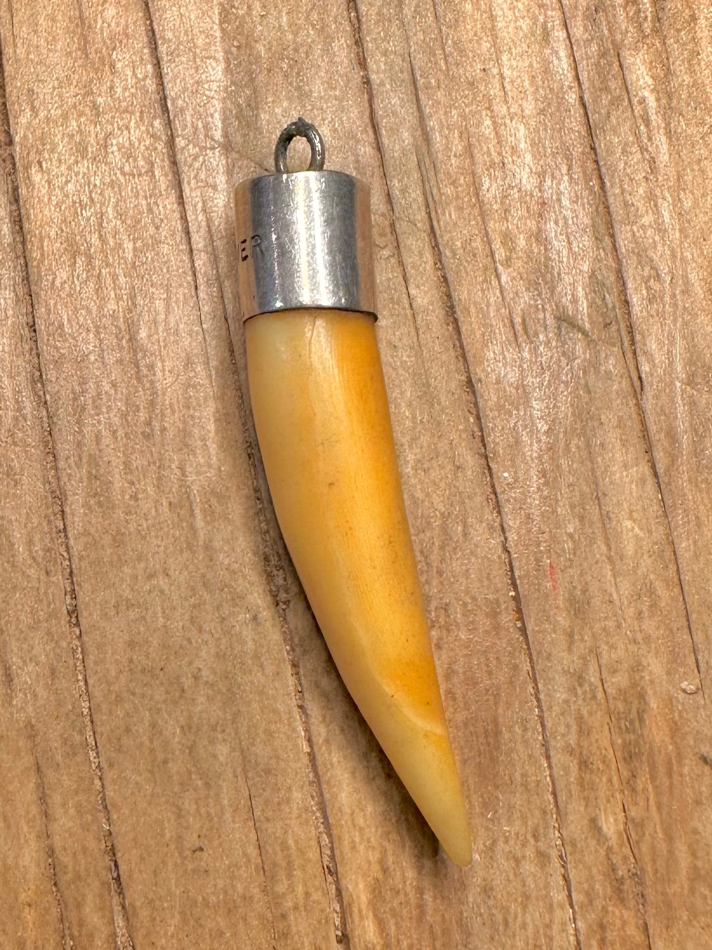 Vintage Tooth 925 Sterling Silver Pendant