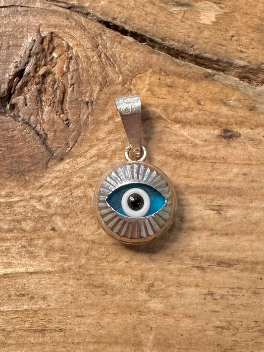 Vintage Evil Eye 925 Silver Pendant