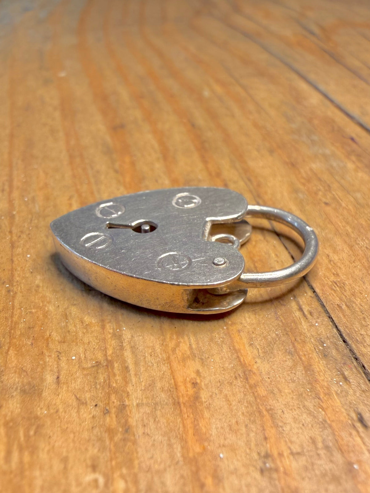 Large Padlock 1970 Hallmarked Maker PJ 925 Sterling Silver Pendant