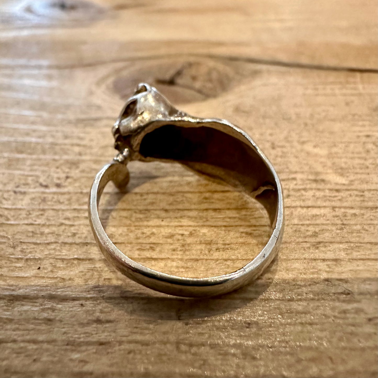 Vintage Cat 925 Silver Size N Ring