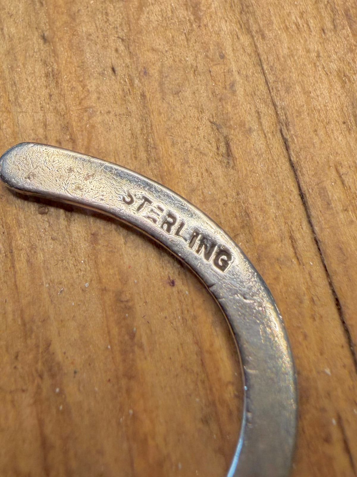 Horse Shoe with PAT NO. 925 Sterling Silver Pendant