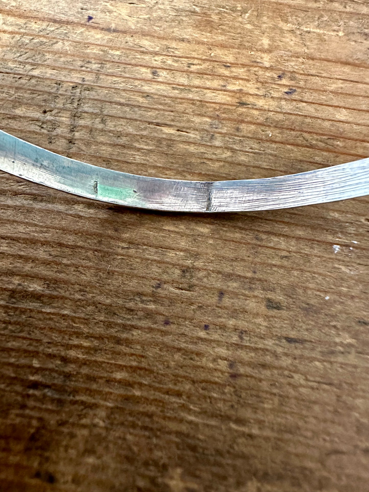 Vintage Faceted 925 Silver Bangle