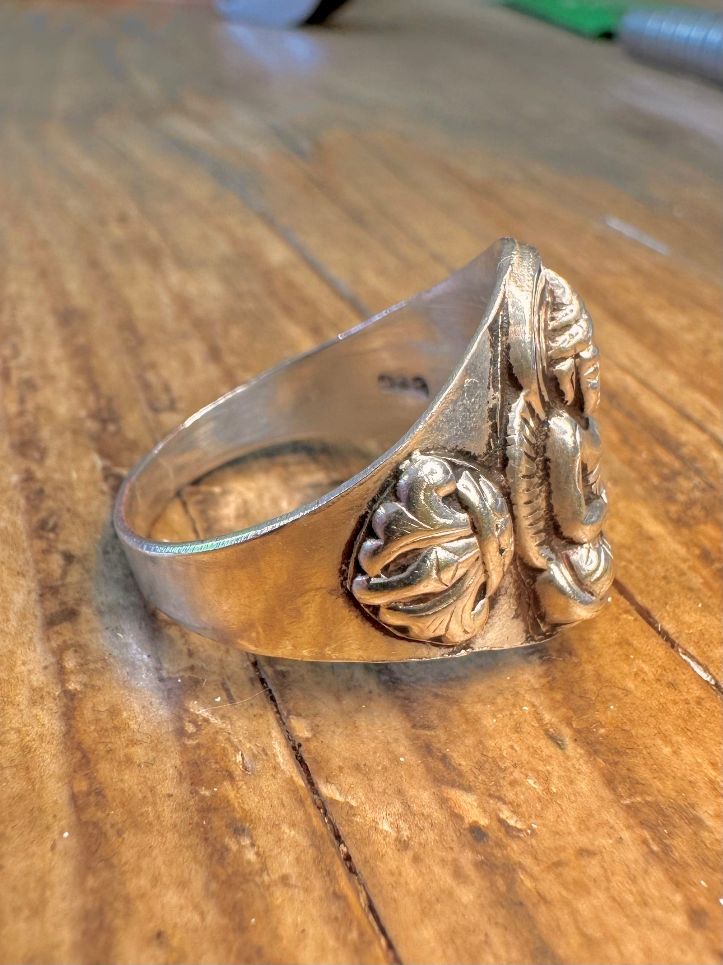 Buddah Meditation 925 Sterling Silver Size W1/2 Ring