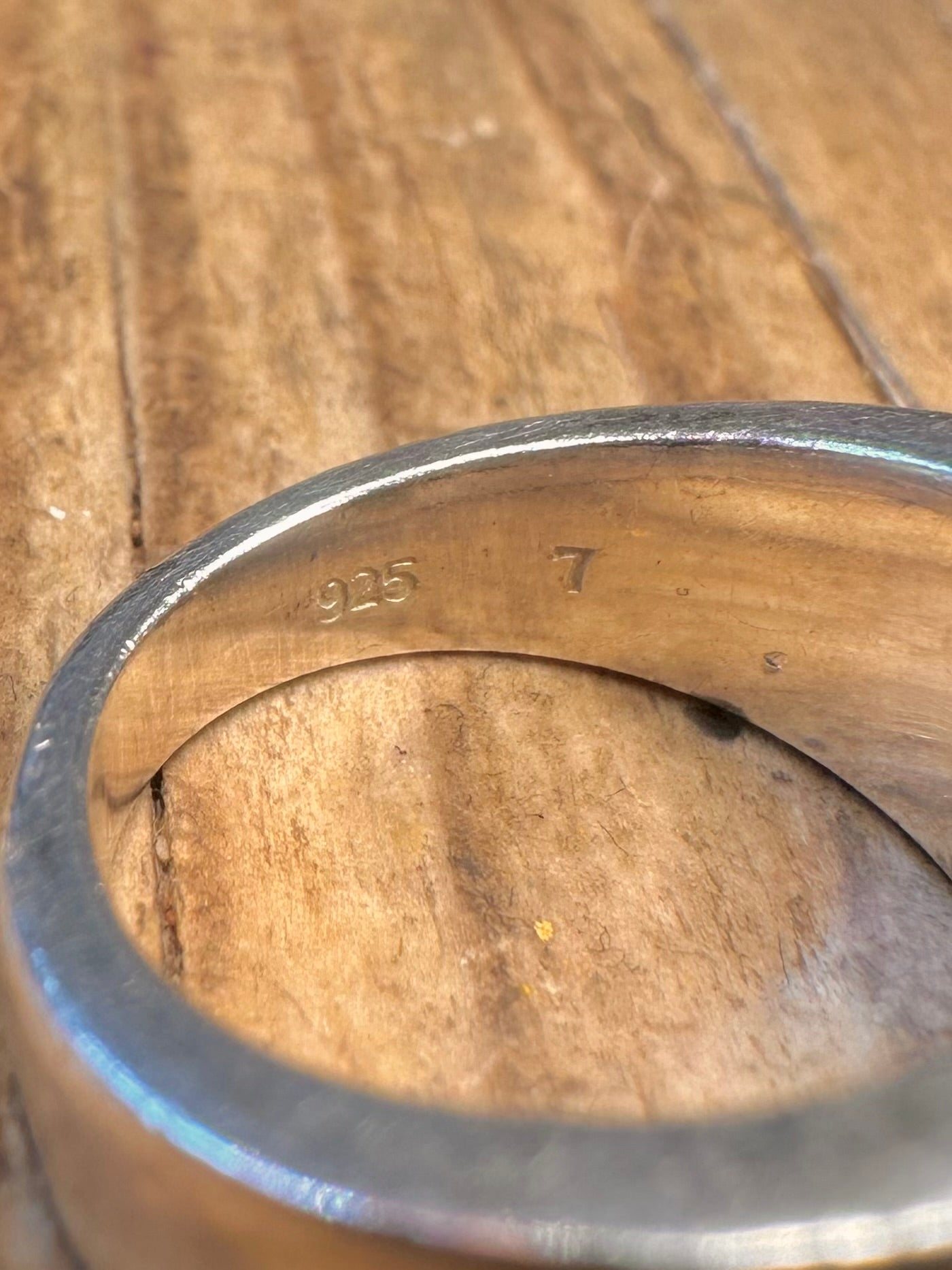 Abstrakter offener Dual-Block-Ring aus 925er Sterlingsilber, Größe N