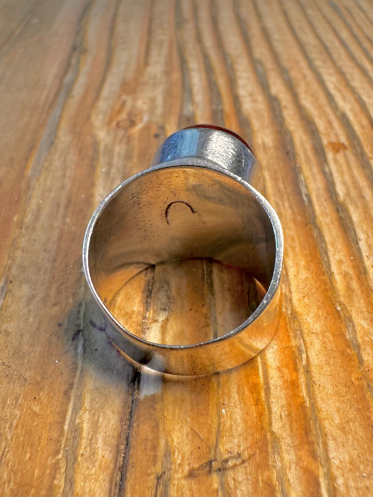 Carnelian Oval 1993 925 Sterling Silver Size M1/2 Ring