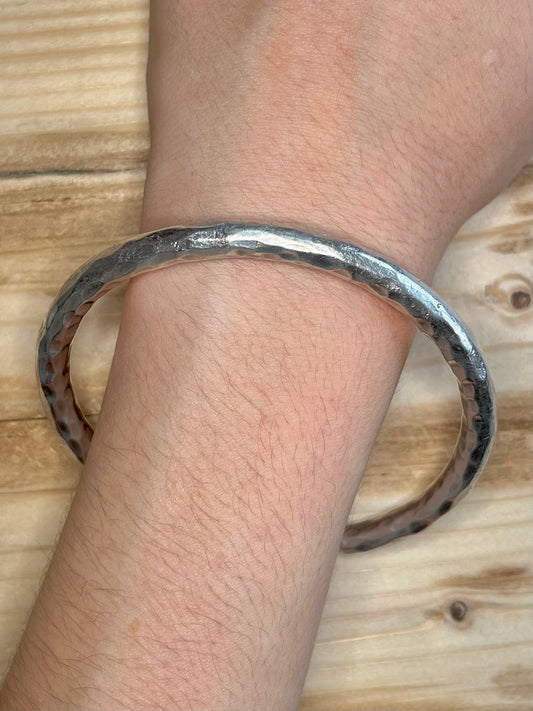 Hammered Torque Maker GRW Heavy 925 Sterling Silver Bangle