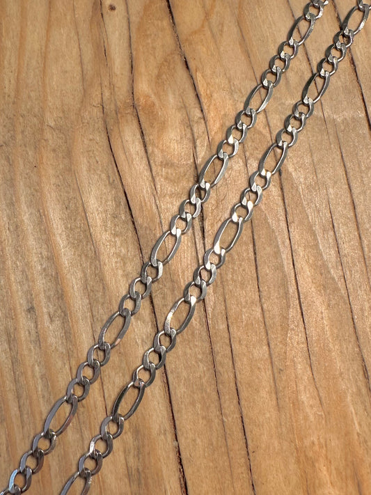 Vintage Figaro Chain 925 Sterling Silver 24.2 inch Necklace