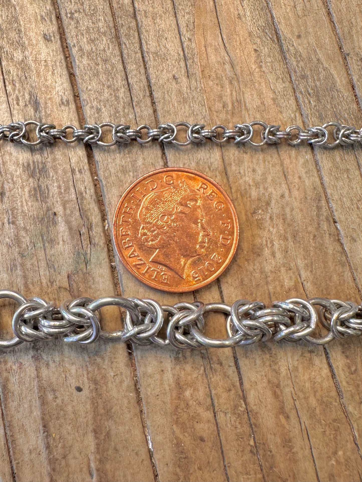 Byzantine Graduated Link 925 Sterling Silver 18 inch Necklace