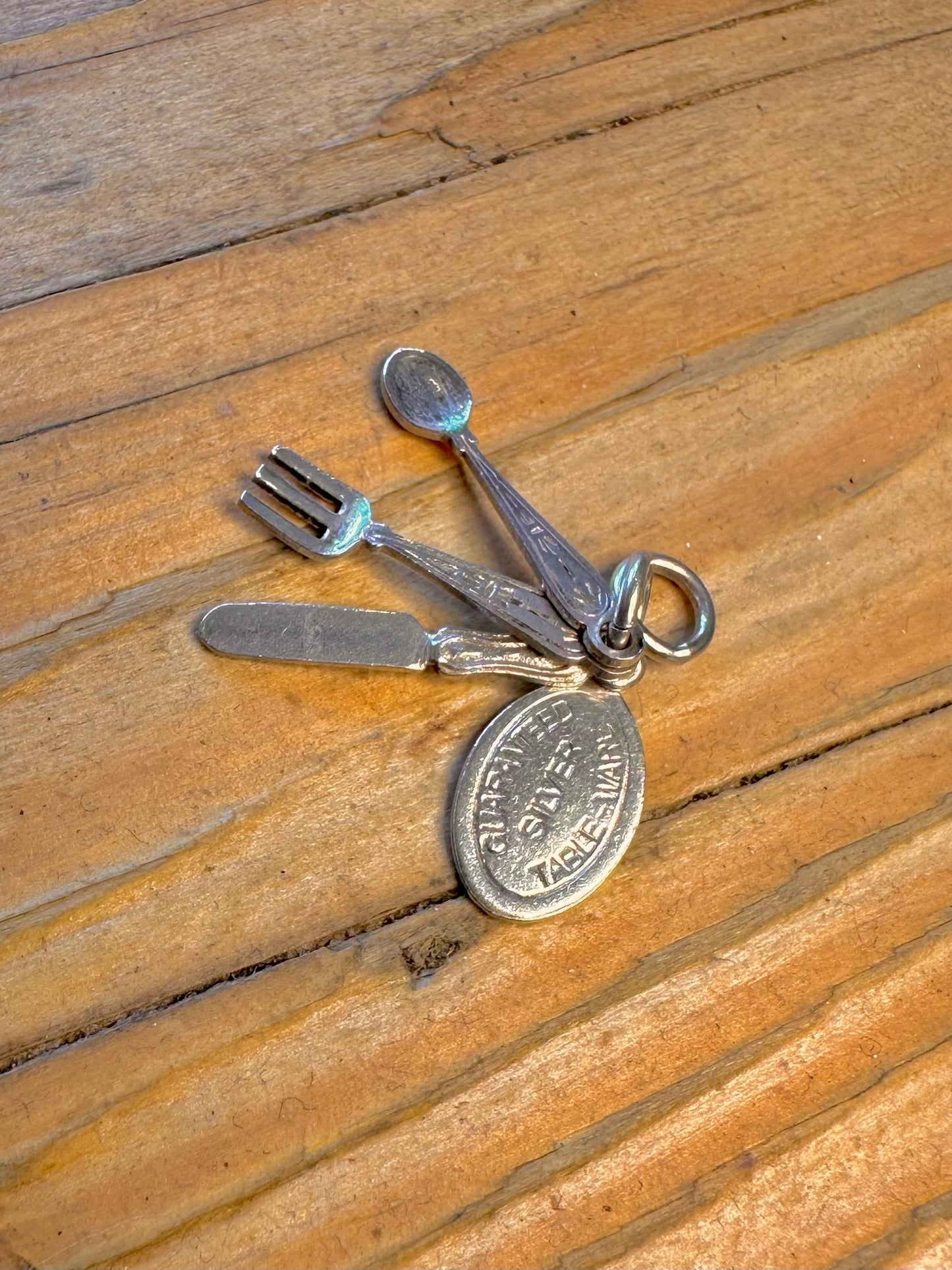 Cutlery Guaranteed Silver Table Ware 925 Sterling Silver Charm Pendant