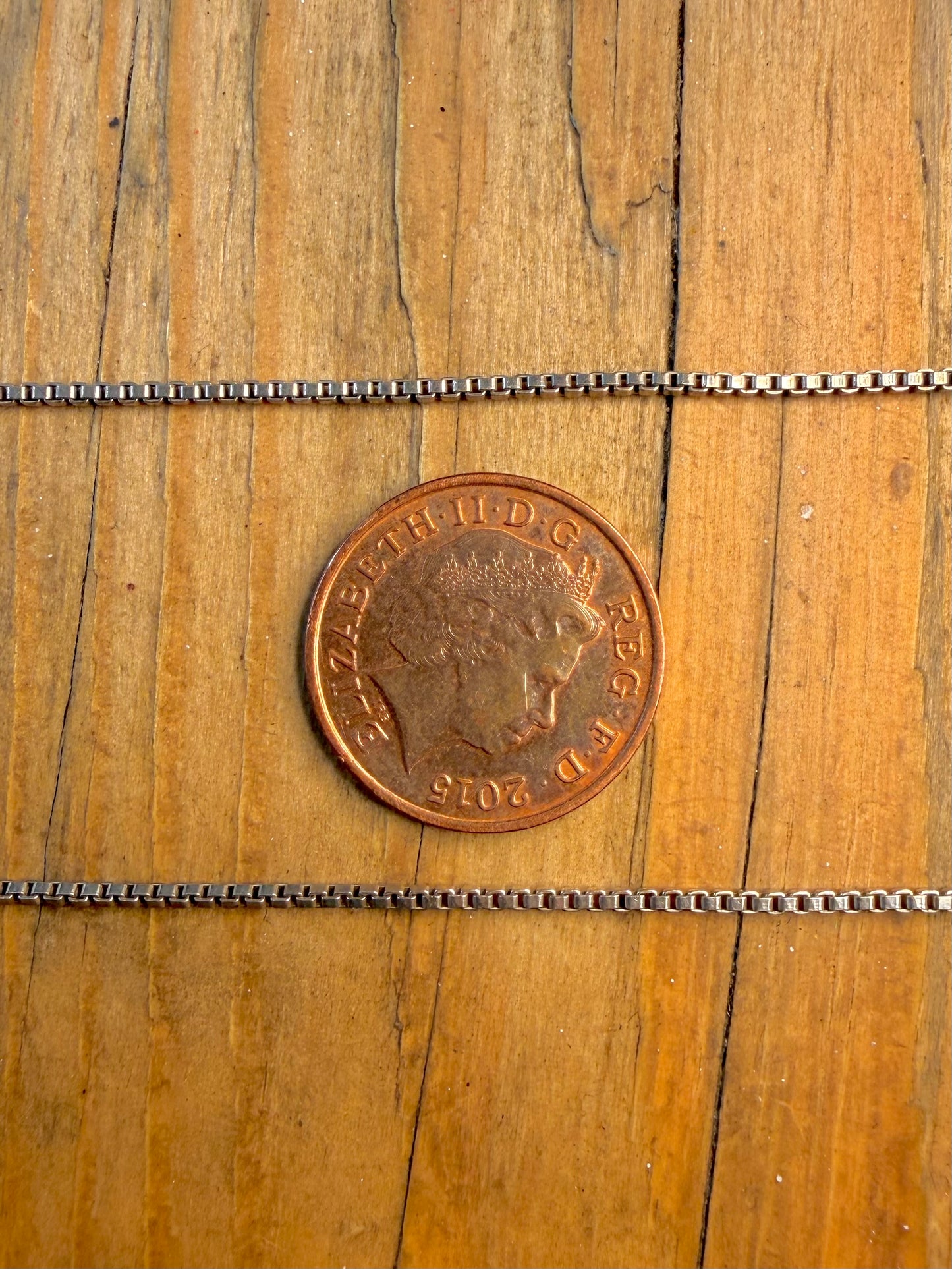 Box Chain 925 Sterling Silver 15 inch Necklace