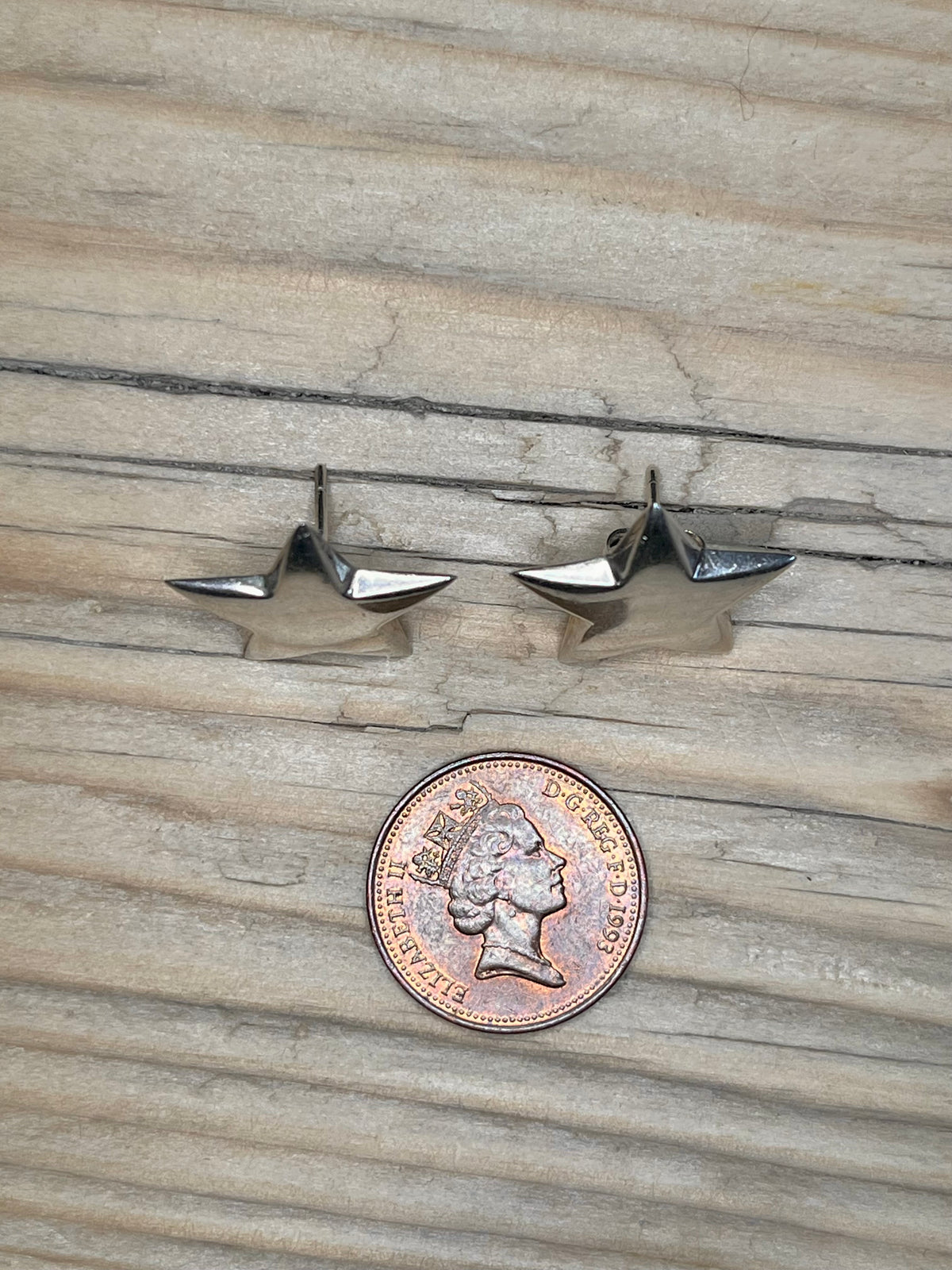 Star Shaped 925 Sterling Silver Stud Earrings