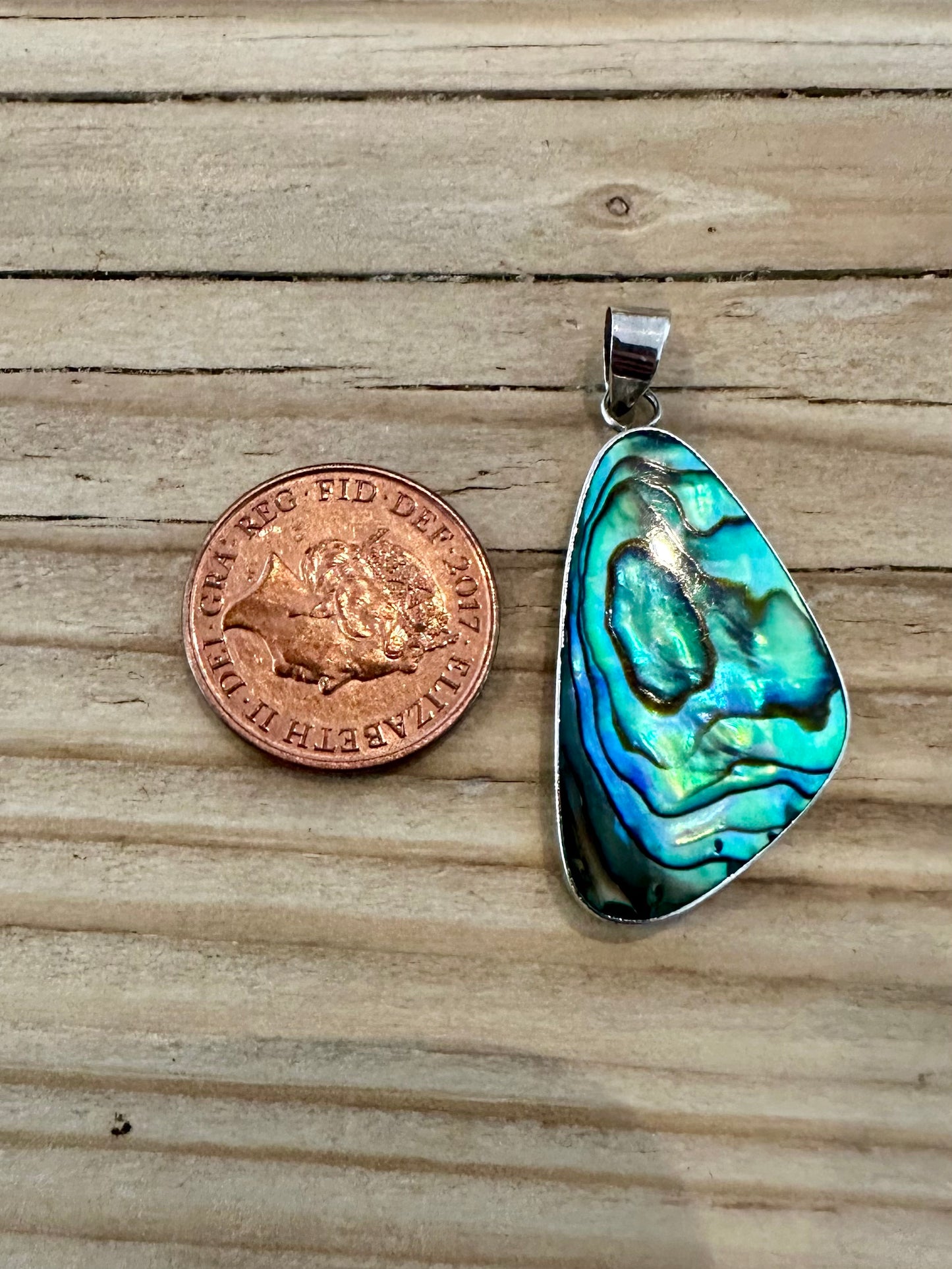 Abstract Abalone 925 Silver Pendant